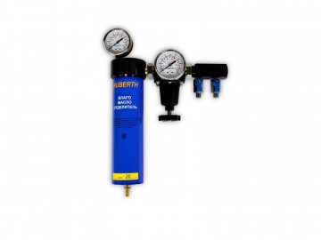 Влагомаслоотделительный фильтр 5мкм, с редуктором и манометром, 12бар, 2600л/мин HUBERTH RP106001