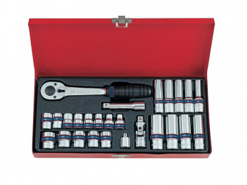 Набор торцевых головок с принадлежностями 26 предметов KING TONY 3027MR