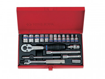 Набор торцевых головок с принадлежностями, 19 предметов KING TONY 2521MR