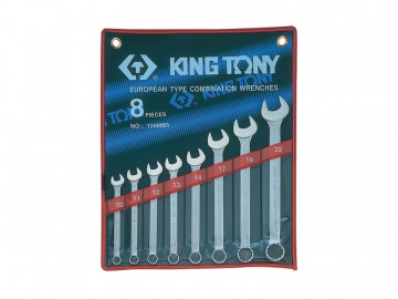 Набор комбинированных ключей, 10-22 мм, 8 предметов KING TONY 1208MR