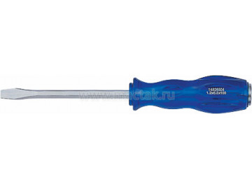 Отвертка шлицевая Slotted 6,5 мм 100 мм, силовая, пластиковая ручка KING TONY 14826504