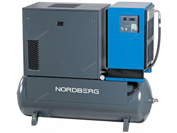 Компрессор винтовой, 7,5кВт, 10Бар, 1000л/мин, без ресивера NORDBERG NCS1000-10