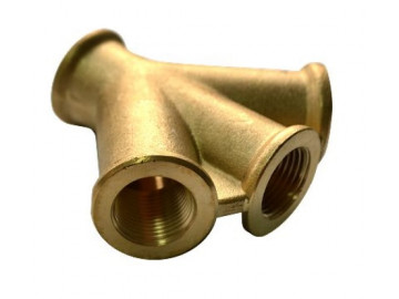 Муфта прямая, разветвитель на 3 выхода, 3/8', внутренняя резьба, латунь HUBERTH RP208354